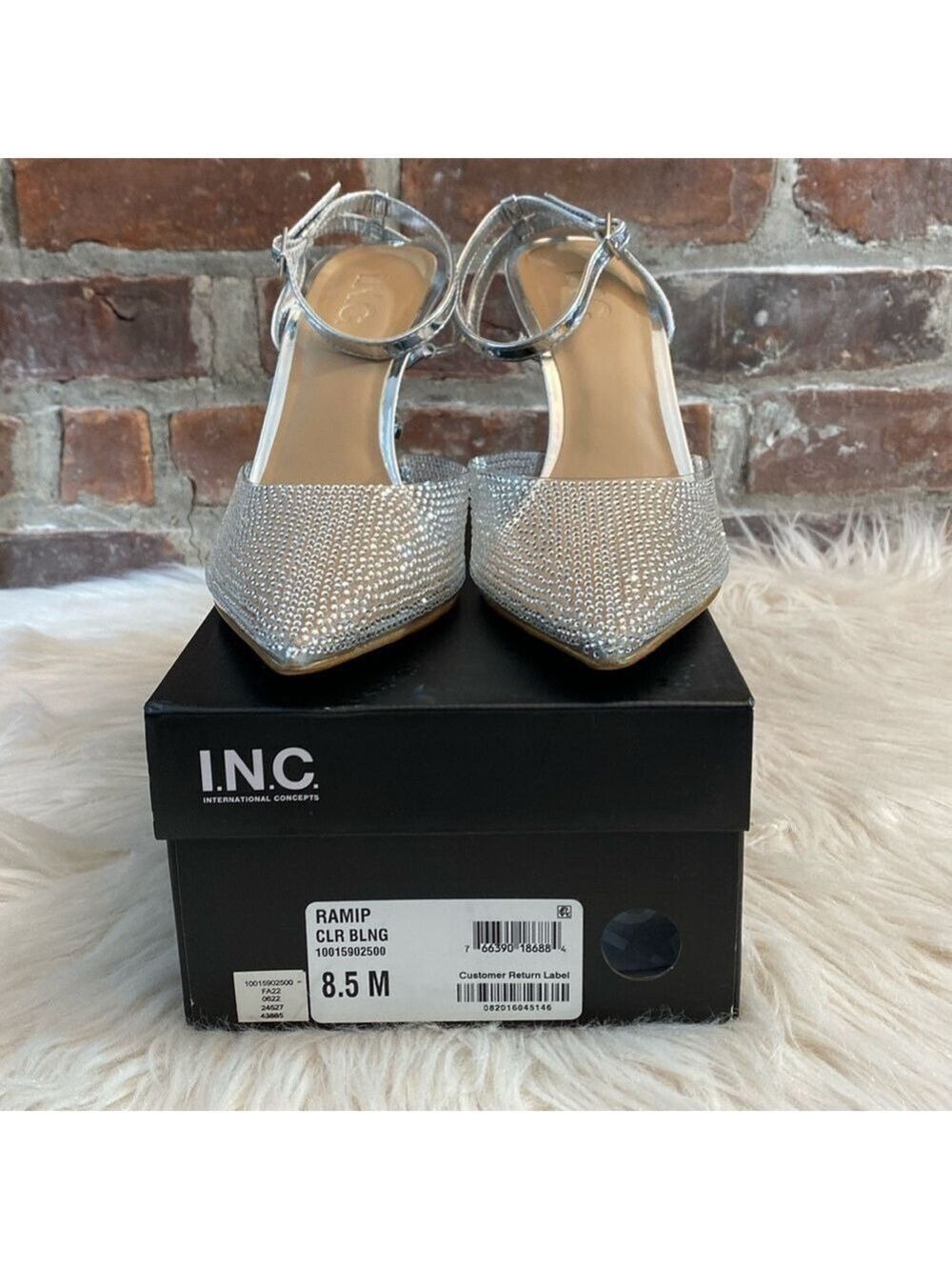I.N.C. International Concepts Rami Silver Ankle-Strap Pumps, Size 8.5M - Picture 15 of 17